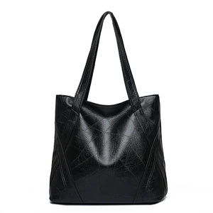 Women's Retro Soft Leather Shoulder Bag High Capacity Tote Bag