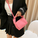 Women's Leather Bag High End French Square Bag Soft Leather