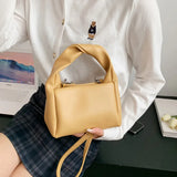 Women's Leather Bag High End French Square Bag Soft Leather