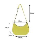 Women's Leather Shoulder Bag Chain Hobo Bag