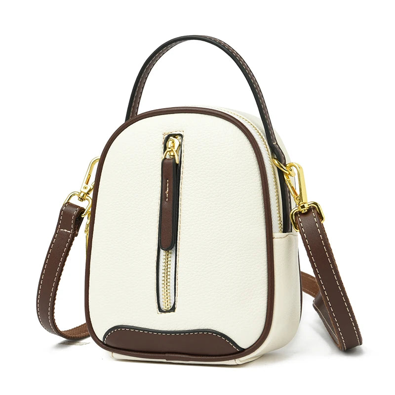 Women's Soft Leather Crossbody Bag Handbag Multifunction Messenger Bag