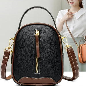 Women's Soft Leather Crossbody Bag Handbag Multifunction Messenger Bag