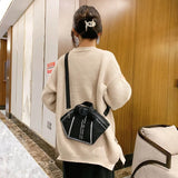 Women's Mask Style Handbag Ladies Shopper Bag Black S/L