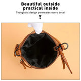 Women's Zipper Pocket Crossbody Bag Soft Leather Shoulder Bag