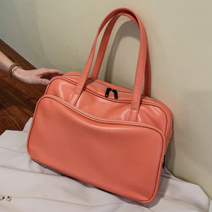 Women's Shoulder Crossbody PU Leather Travel Handbag with Big Pockets