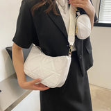 Women's Messenger Bag Rhombus Shoulder Bag Zipper Solid Square Bag