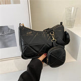 Women's Messenger Bag Rhombus Shoulder Bag Zipper Solid Square Bag