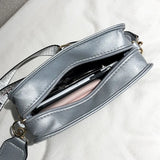 Women's Casual Messenger Bag with Letter Print Shoulder Strap