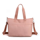 Waterproof Nylon Messenger Bag for Women - Black