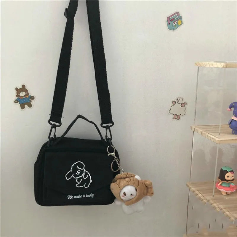 Women's Sweet Cartoon Canvas Envelope Bag