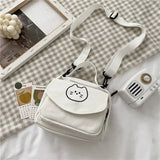 Women's Canvas Printed Envelope Bag Cartoon Student Shoulder Bag