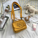 Women's Sweet Cartoon Canvas Envelope Bag