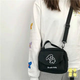 Sweet Cartoon Shoulder Bag Women's Canvas Envelope Bag