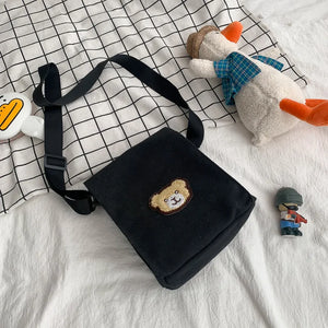 Canvas Envelope Bag Sweet Cartoon Student Shoulder Bag for Women