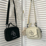 Women's Sweet Cartoon Canvas Envelope Bag