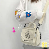 Women's Canvas Printed Envelope Bag Cartoon Student Shoulder Bag