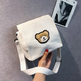 Canvas Envelope Bag Sweet Cartoon Student Shoulder Bag for Women