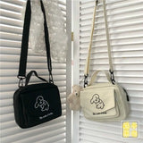 Sweet Cartoon Shoulder Bag Women's Canvas Envelope Bag