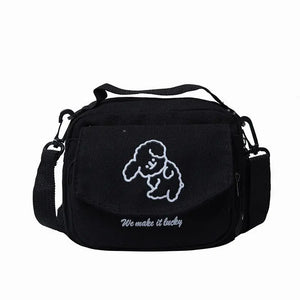 Canvas Envelope Bag Sweet Cartoon Student Shoulder Bag