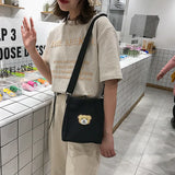 Canvas Envelope Bag Sweet Cartoon Student Shoulder Bag for Women