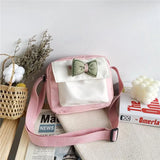 Women's Canvas Envelope Messenger Bag Sweet Cartoon Shoulder Diagonal Bag