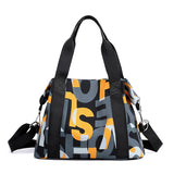 Women's Messenger Bags Nylon Shoulder Totes Letter Printed Handbag
