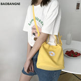 Women's Mini Canvas Shoulder Bag Daisy Small Handbag Vintage Purse
