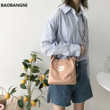 Women's Mini Canvas Shoulder Bag Daisy Small Handbag Vintage Purse