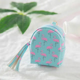 Women's Mini Coin Purse Pattern Stripe Lattice Dot Printing Zipper Closure