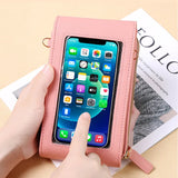 Women's Mini Crossbody Phone Bag Wallets Leather Touch Screen Cell Phone Purse
