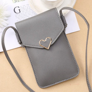 Women's Mini Transparent Phone Wallet Crossbody Bag Clutch Purse