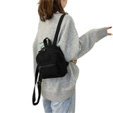 Women's Mini Plush Backpack Adjustable Shoulder Handbag