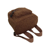 Women's Mini Plush Backpack Adjustable Shoulder Handbag