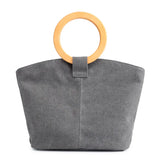 Women's Mini Solid Canvas Shell Bag Small Handbag