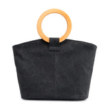 Women's Mini Solid Canvas Shell Bag Small Handbag