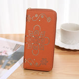 Women's Long Zipper Handbag Hollow Wallet Personalized Women's Bag