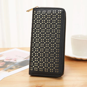 Women's Long Zipper Handbag Hollow Wallet