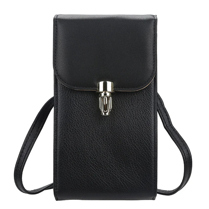 Women's Mobile Phone Bag Wallet Solid Versatile Zipper Messenger Bag
