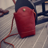 Women's Retro PU Leather Mobile Phone Bag Crossbody Handbag