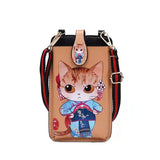 Women's Mobile Phone Bag Cartoon Animal Messenger Bag