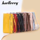 Zipper Clutch Leather Women's Wallet Touch Screen Mobile Phone Bag