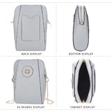 Women's Mobile Phone Purse Messenger Bag with Multiple Compartments