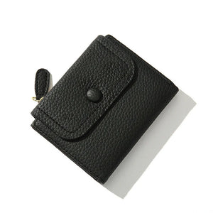 Women's Zipper Coin Purse Wallet For Girl PU Leather Short Wallet