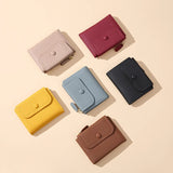 Women's Zipper Coin Purse Wallet For Girl PU Leather Short Wallet