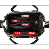 Women's Motorcycle Embroidery Crossbody Shoulder Bag 25X13X16cm