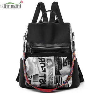 Women's Anti-Theft Backpack Large Capacity Lightweight Schoolbag