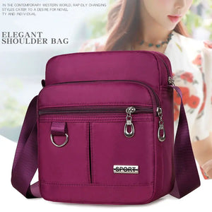 Women's Nylon Cross Body Messenger Bag High-capacity Shoulder Handbag