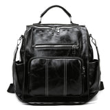 Women's Retro PU Leather Backpack School Bag Casual Backpacks