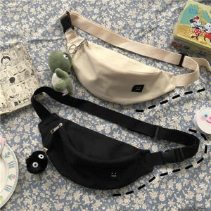 Women's Canvas Chest Bag Jogging Fanny Pack Girls Wallet Messenger Bags