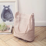 Women's Canvas Tote Bucket Bag Foldable Shopping Eco-Friendly Handbag
